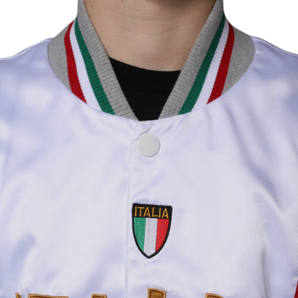 Dolce & Gabbana Multicolor Italia Button Down Bomber Jacket