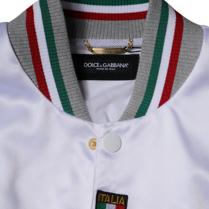 Dolce & Gabbana Multicolor Italia Button Down Bomber Jacket