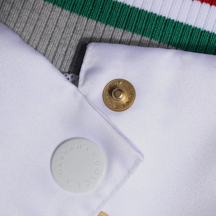 Dolce & Gabbana Multicolor Italia Button Down Bomber Jacket