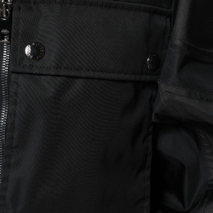 Dolce & Gabbana Black Nylon Winter Men Parka Coat Jacket