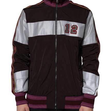 Dolce & Gabbana Multicolor Full Zip Jersey Men Bomber Jacket