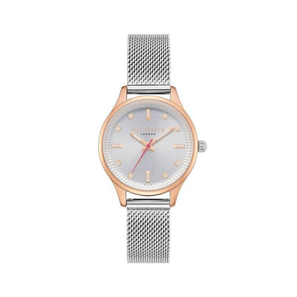 Ted Baker Silver Stainless Steel Dress Watch