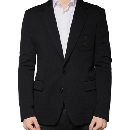 Dolce & Gabbana Black Wool Single Breasted Formal Blazer