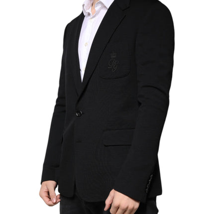 Dolce & Gabbana Black Wool Single Breasted Formal Blazer