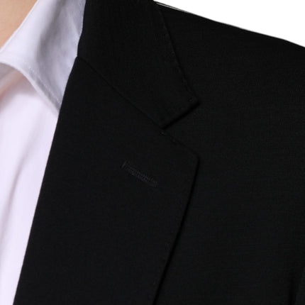 Dolce & Gabbana Black Wool Single Breasted Formal Blazer