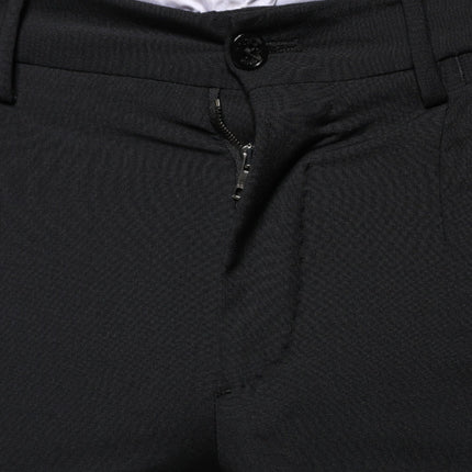 Dolce & Gabbana Black Wool 3 Piece Slim Fit Formal Men Suit