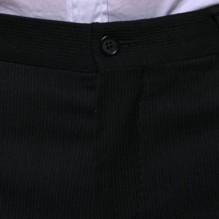 Dolce & Gabbana Black Wool Skinny Formal Dress Pants