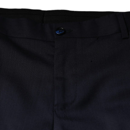 Dolce & Gabbana Blue Wool Skinny Formal Dress Pants