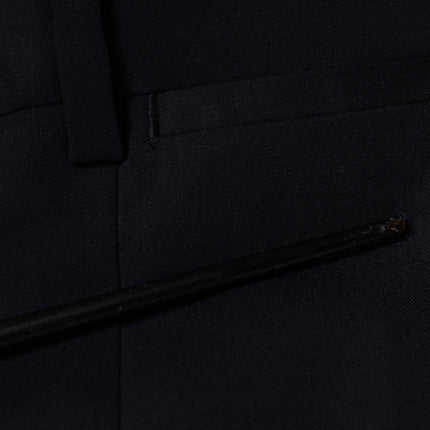 Dolce & Gabbana Blue Wool Skinny Formal Dress Pants