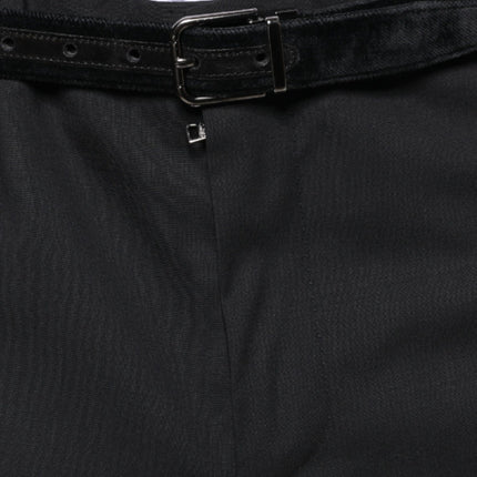 Dolce & Gabbana Black Wool Men Formal Dress Pants