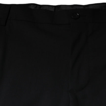 Dolce & Gabbana Black Wool Men Formal Dress Pants