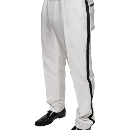 Dolce & Gabbana White Polyester Formal Dress Pants
