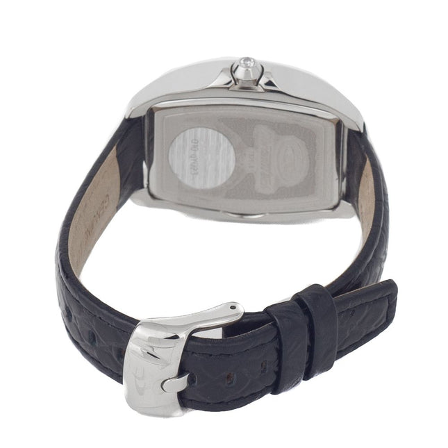 Chronotech Black Leather Dress Watch