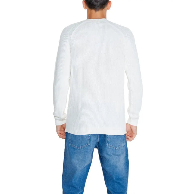 Calvin Klein Jeans White Organic Cotton Sweatshirt Calvin Klein Jeans