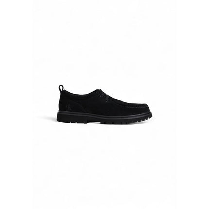 Calvin Klein Jeans Black Suede Leather Oxfords And Derbies