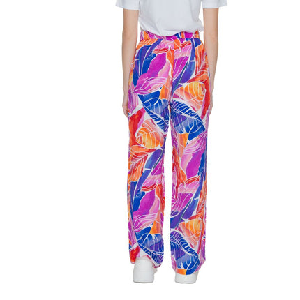 Vila Clothes Multicolor Viscose Casual Pants