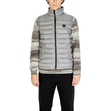 Gianni Lupo Gray Polyamide Sleeveless Jacket