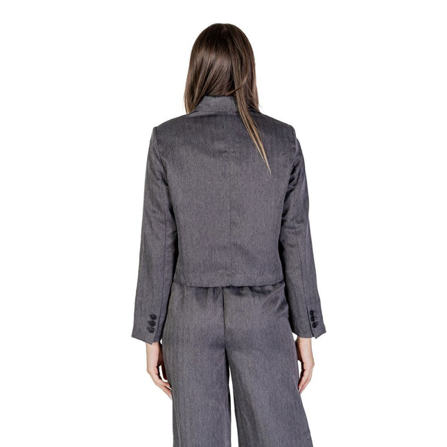 Jacqueline De Yong Gray Polyester Blazer