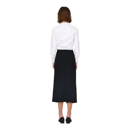 Jacqueline De Yong Gray Polyester Long Skirt