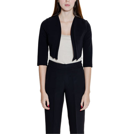 Rinascimento Black Polyester Sleeveless Jacket