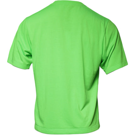 Dolce & Gabbana Green Logo Round Neck Short Sleeves T-shirt