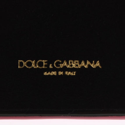 Dolce & Gabbana Pink Leather Heart Phone Cover