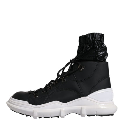 Dolce & Gabbana Black Nylon Galileo High Top Sneakers Shoes