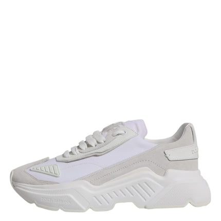 Dolce & Gabbana White Leather Daymaster Low Top Sneakers Shoes