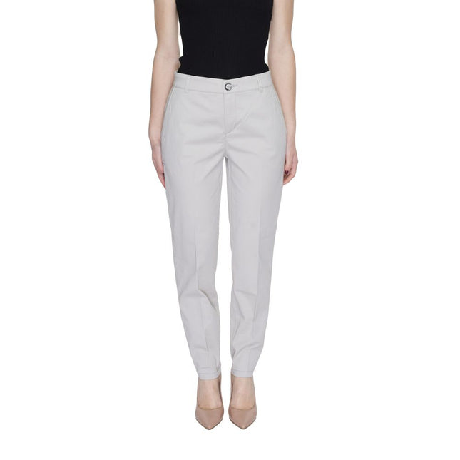 Street One Beige Cotton Casual Pants