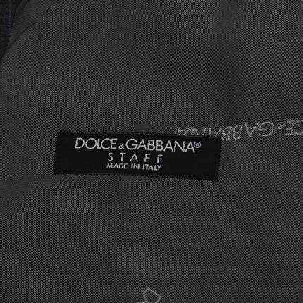 Dolce & Gabbana Gray STAFF Cotton Striped Vest
