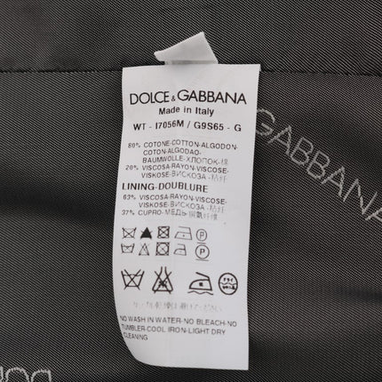 Dolce & Gabbana Gray STAFF Cotton Striped Vest