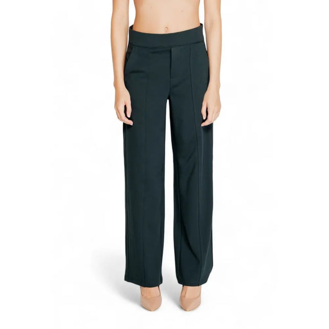 Street One Green Viscose Flared Pants Street One