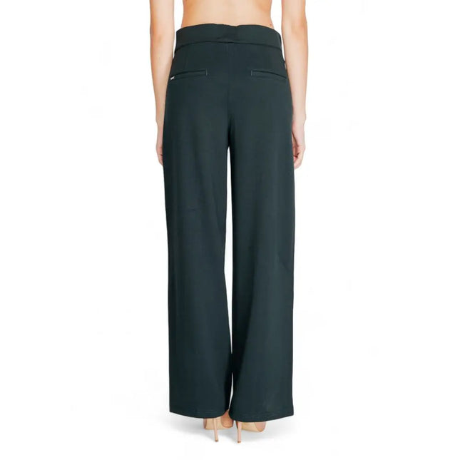 Street One Green Viscose Flared Pants Street One