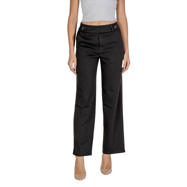Street One Black Polyester Casual Pants