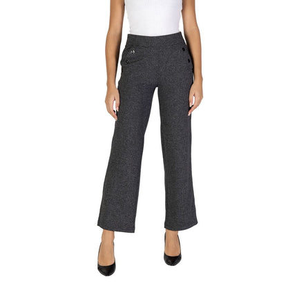 Street One Black Polyester Casual Pants