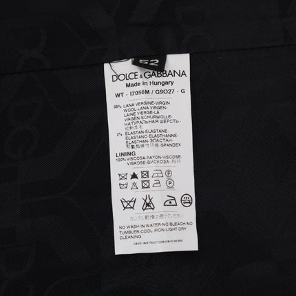 Dolce & Gabbana Black STAFF Wool Striped Vest