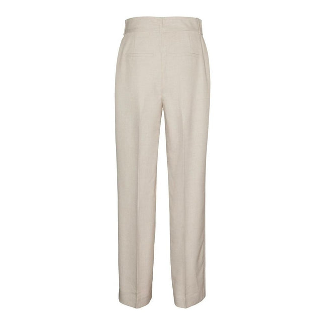 Vero Moda Gray Polyester Casual Pants