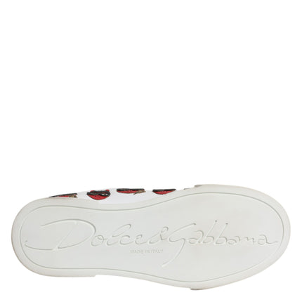 Dolce & Gabbana White Devil Face Portofino Sneakers Shoes