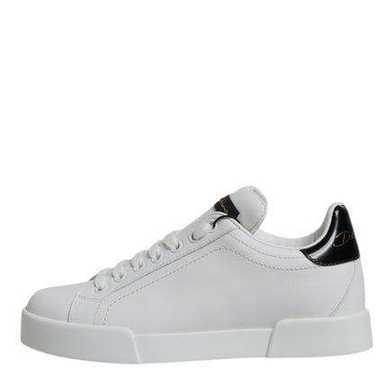 Dolce & Gabbana White Leather Classic Low Top Sneakers Shoes