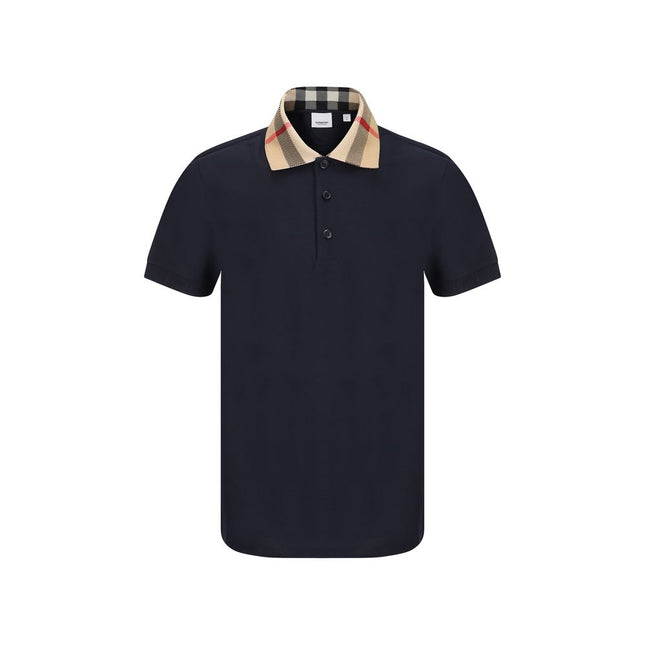 Burberry Blue Cotton Polo Shirt