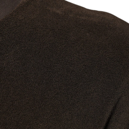 Dolce & Gabbana Brown Cotton Crew Neck Short Sleeves T-shirt