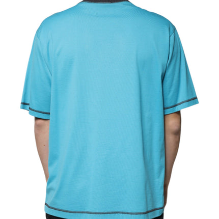 Dolce & Gabbana Blue Logo Crew Neck Short Sleeves T-shirt