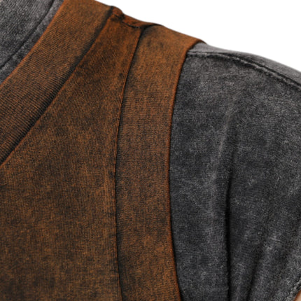 Dolce & Gabbana Brown Cotton Crew Neck Sleeveless T-shirt