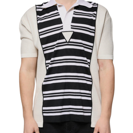 Dolce & Gabbana Multicolor Stripe Collared Polo T-shirt