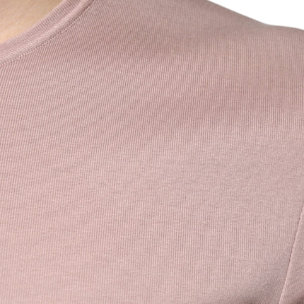 Dolce & Gabbana Brown Cotton Short Sleeves Round Neck T-shirt