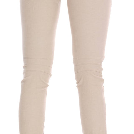 Ermanno Scervino Beige Slim Jeans Corduroy Skinny Pants