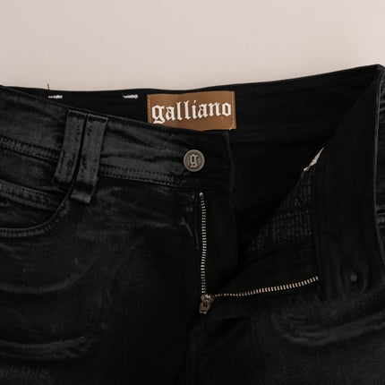 John Galliano Gray Wash Cotton Stretch Regular Fit Jeans
