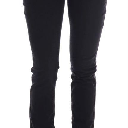 John Galliano Black Cotton Denim Stretch Regular Fit Jeans