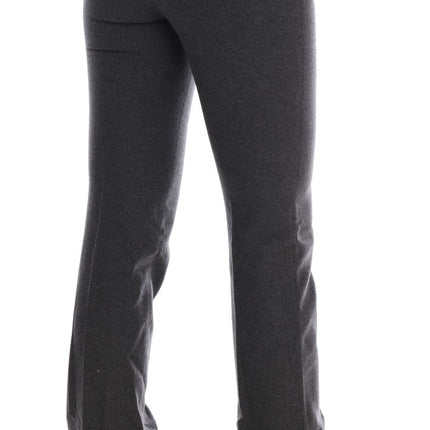 Ermanno Scervino Gray Wool Stretch Slim Pants
