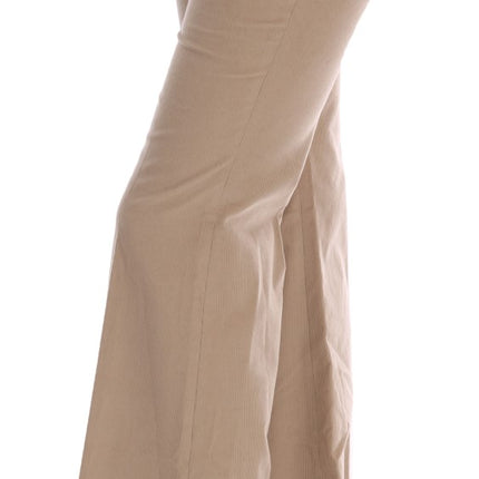 Ermanno Scervino Beige Cotton Bootcut Pants